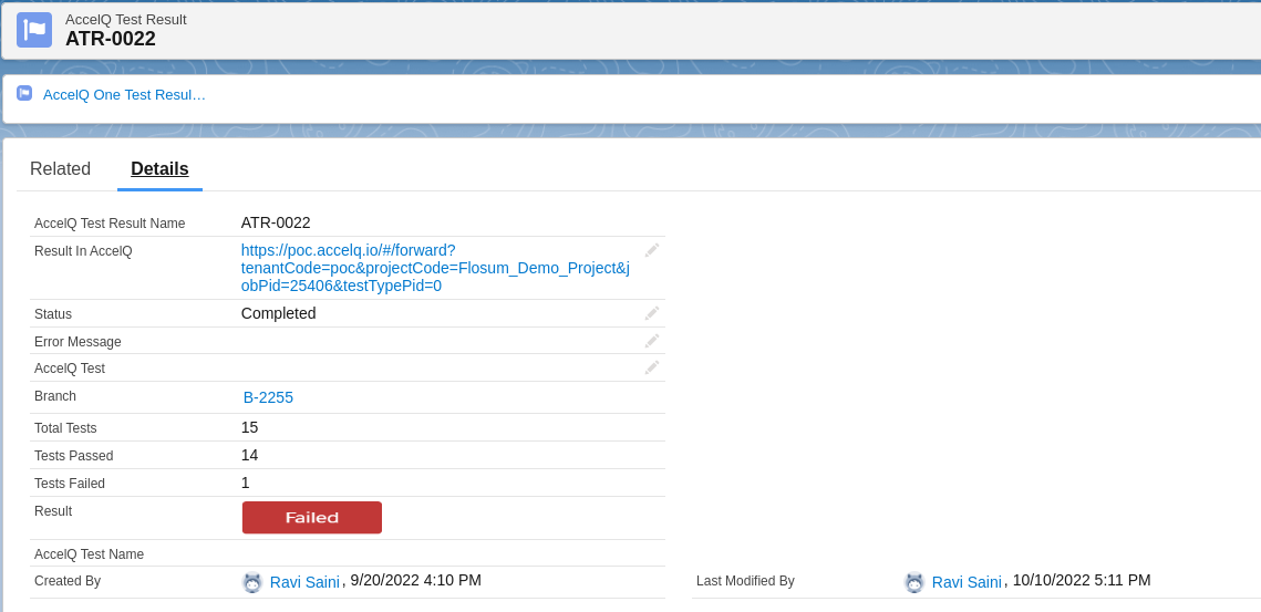 Support for AccelQ Regression Testing Tool