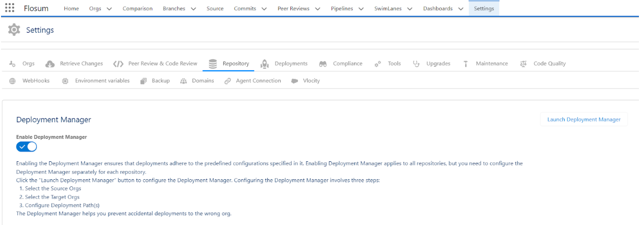 Configuring Deployment Manager