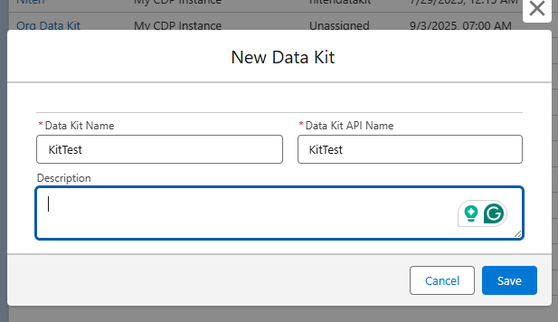Creating and Deploying a Data Kit in Salesforce Data Cloud